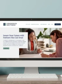 computer screen showing henderson brothers' website