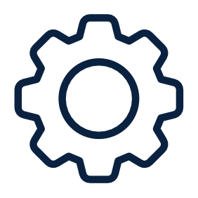 icon thin cog