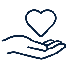 icon thin heart hand